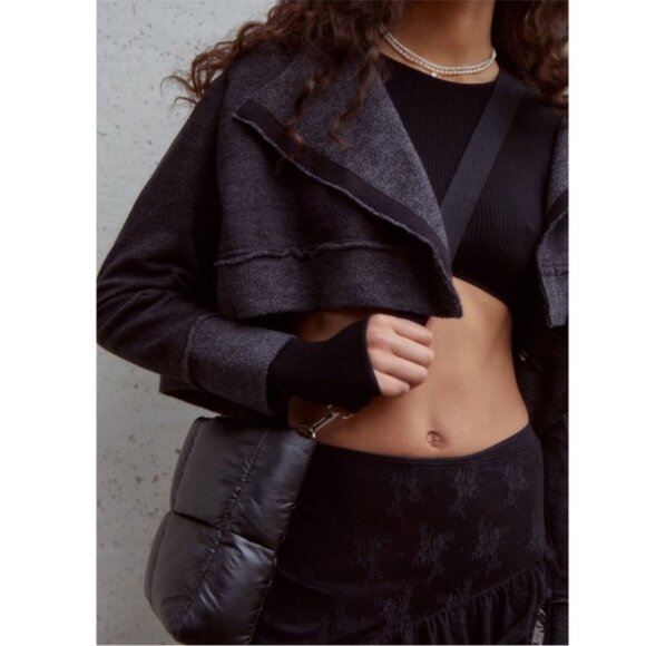 Urban Outfitters Out From Under Koa Waterfall Hoodie New Small Carbon Off Black - Picture 5 of 9